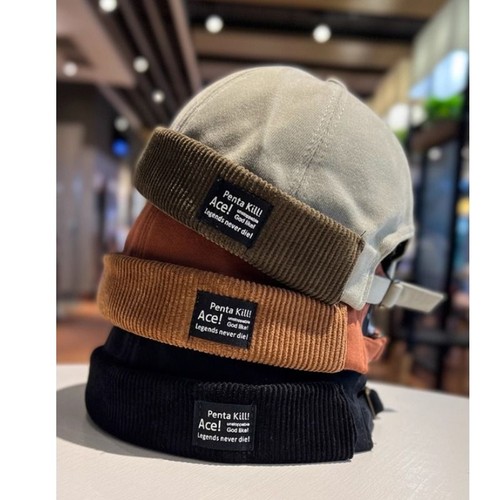 无檐瓜皮帽日系街头嘻哈帽