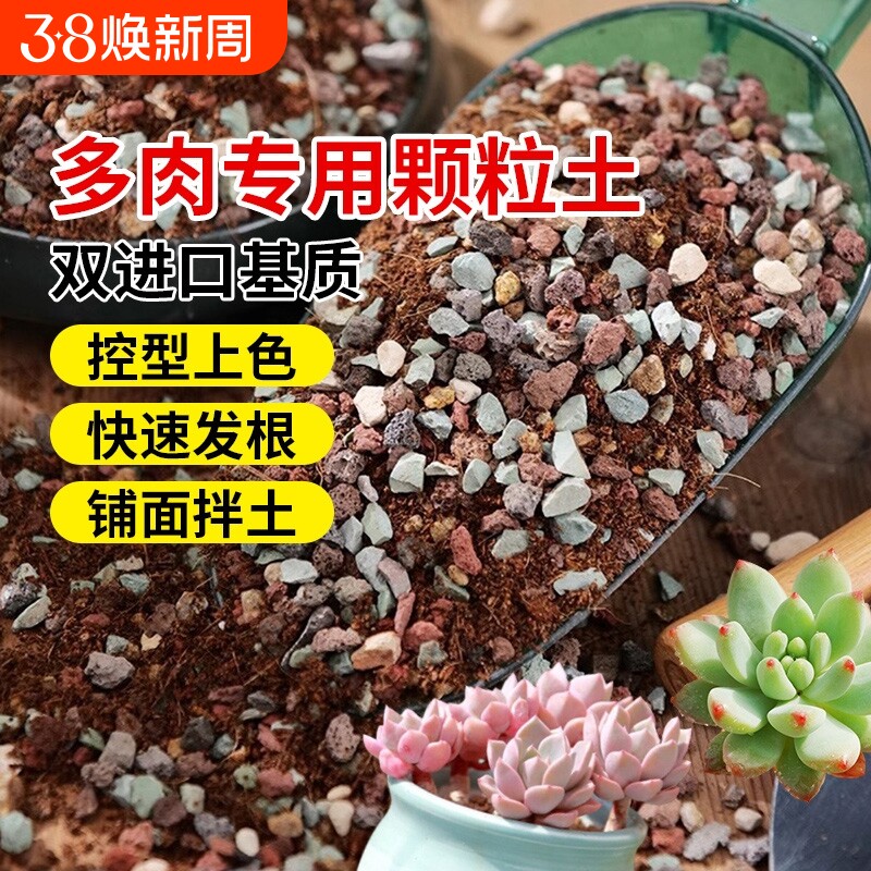 多肉营养土颗粒专用栽培土养花通用型泥炭植物花土扦插土壤基质