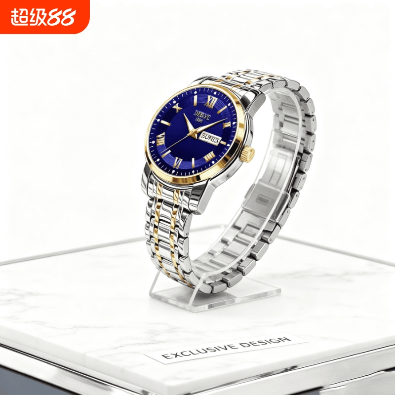 腕表高级感男士男款手表全自动非机械表正品名牌钢带商务防水石英