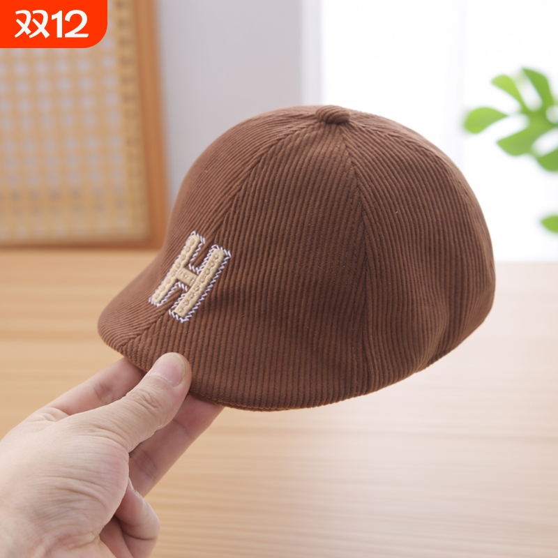 儿童帽子男孩贝雷帽秋冬季2025新款男童前进帽秋天宝宝鸭舌帽痞帅