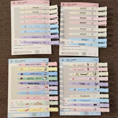 KT猫鸭嘴夹女发夹金属定位夹前额侧边夹化妆洗脸无痕夹发卡多巴胺