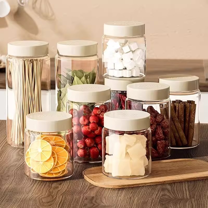 日本食品级玻璃密封罐密封防潮香料收纳盒调料分装瓶厨房储物家用