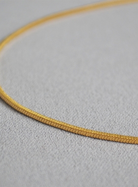 博主ins方形蛇骨链柔顺曲线之美简约百搭个性短款项链颈链女