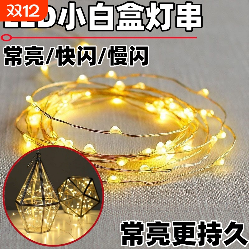 表白灯串浪漫氛围感led电池铜线小彩灯氛围灯装饰满天星星灯带室