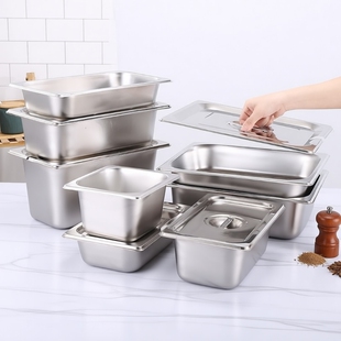 酒店自助菜盆份数盆料缸盆盒子餐盒打菜盆盛菜盆长方形摆摊料盆