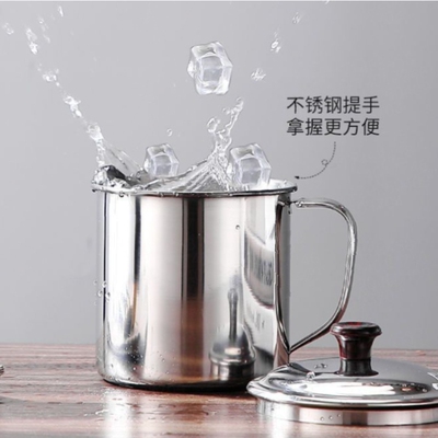 不锈钢杯带盖茶缸子带手柄杯子家用幼儿园儿童喝水杯防摔多规格