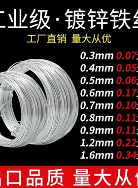 铁丝线镀锌铁丝diy手工细铁丝扎线软陶泥塑骨架花材料家用钢丝绳