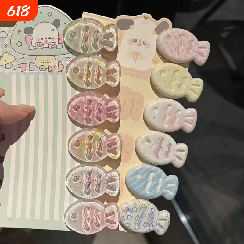 可爱图案清少女卡通亮晶晶bb夹小鱼透发夹百搭刘海夹头饰女