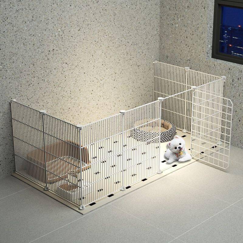 宠物栅栏猫隔离网挡板门栏狗栅栏室内防护栏家用狗笼子猫门带厕所