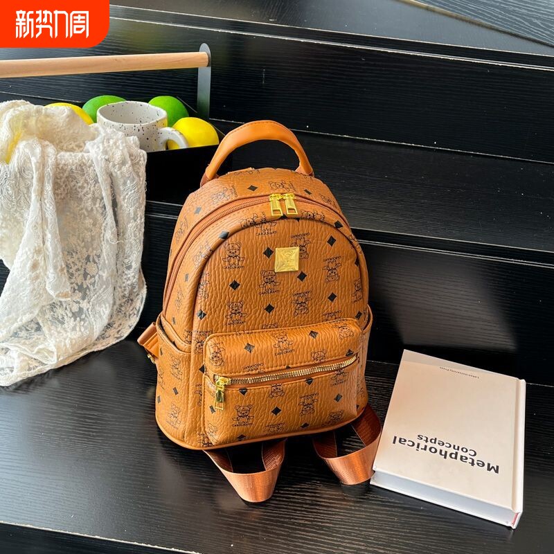 旅行双肩包2025新款时尚大学生背包大容量ins书包斜挎包手提单