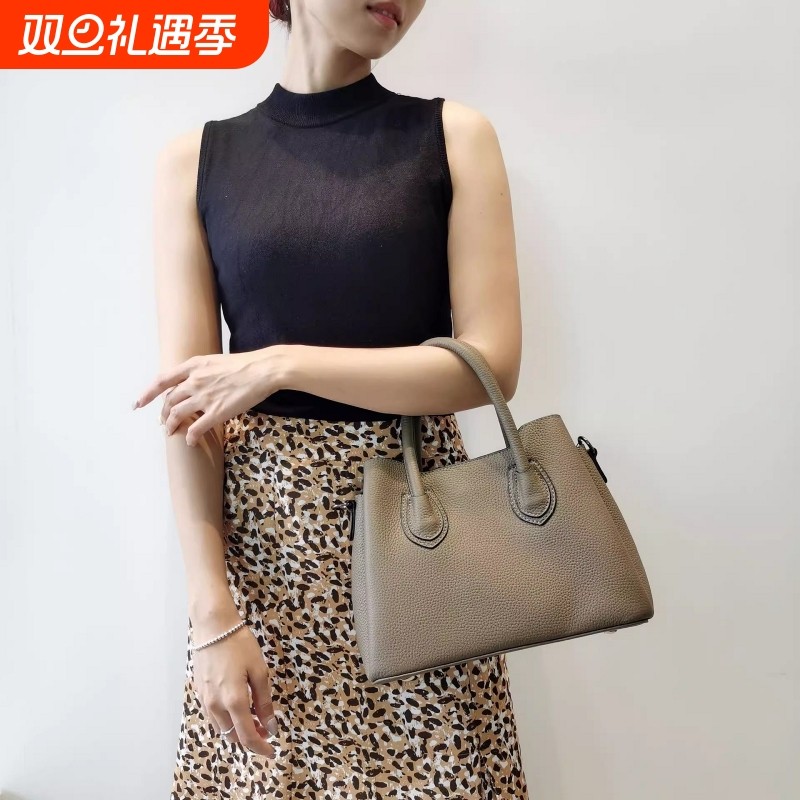 新款头层牛皮真皮女包包时尚潮流水桶大容量包包手提包斜挎女包包
