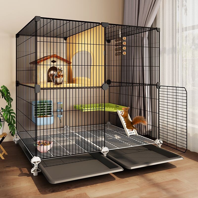 松鼠专用笼子窝区家用造景超大豪华别墅龙猫蜜袋鼯窝三层大空间