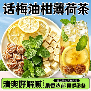 2026话梅油柑薄荷茶独立包装冷泡花果茶夏季饮品冻干花茶柠檬夏日