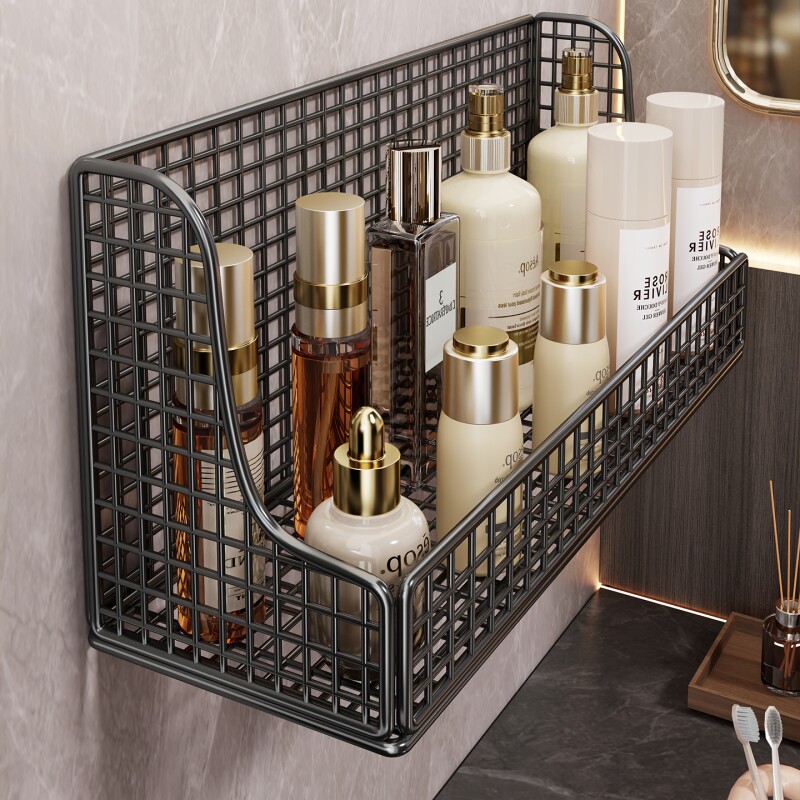卫生间置物架浴室洗漱用品收纳架家用壁挂式镂空防积水护肤沥水架