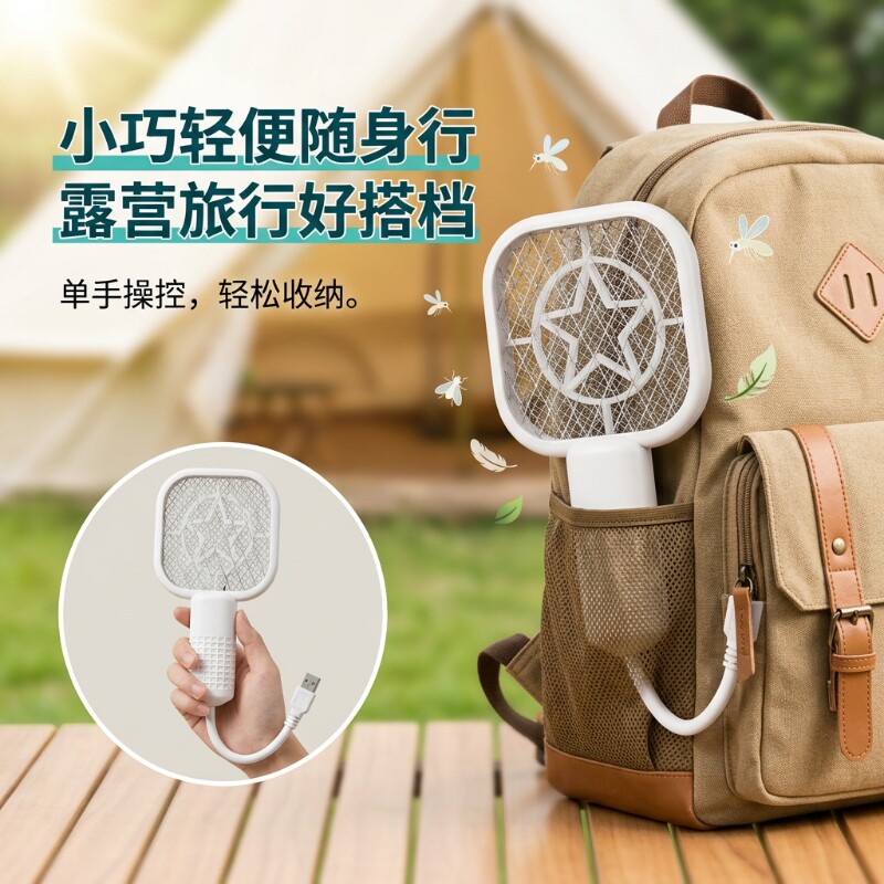 家用紫光灭蚊灯电蚊拍灭蚊户外车载驱蚊器蚊子室内充电电池强力