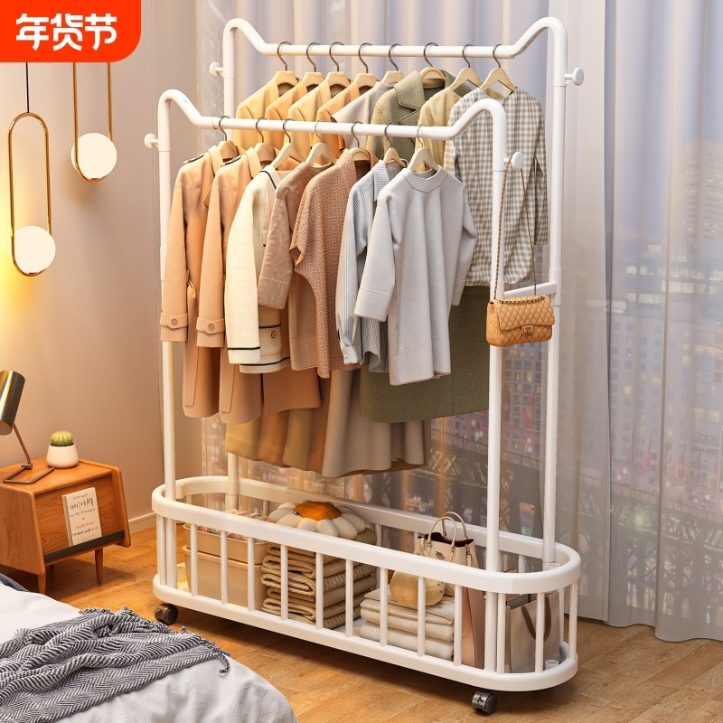 落地衣架挂衣架卧室内简易晾衣架置物衣帽架收纳轻奢结实移动衣柜,住宅家具,衣帽架,淘宝优惠券,粉丝福利购,淘宝优惠卷