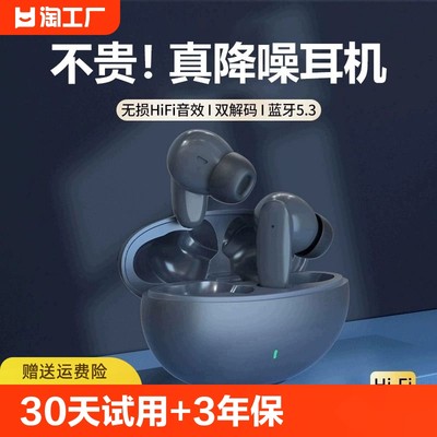 2024新款蓝牙耳机入耳式降噪正品适用索尼小米苹果半入耳续航手机