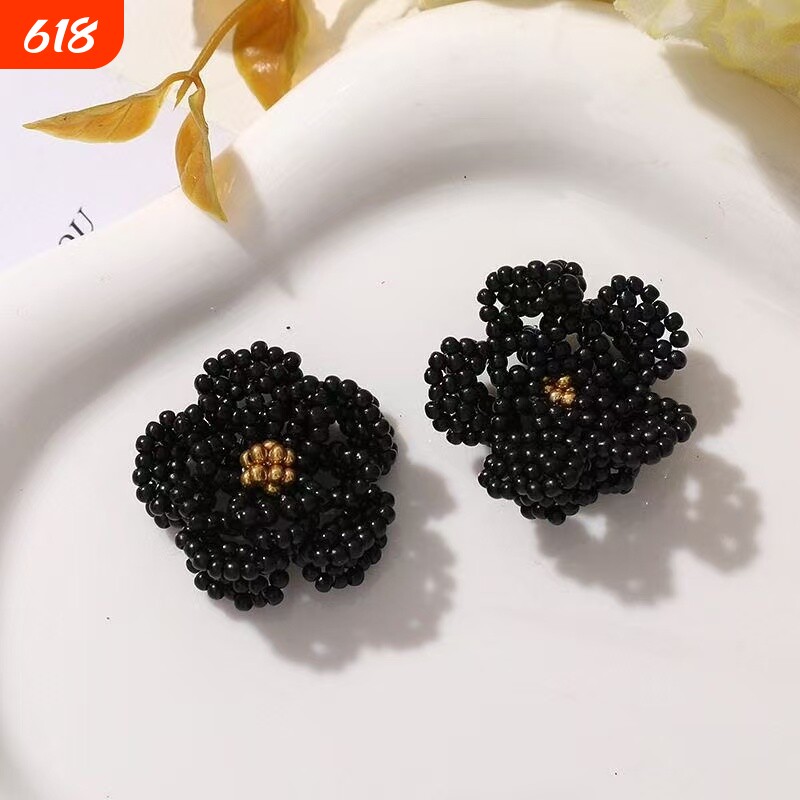 小香风奶油花白色山茶花手工串珠乌龟扣纽扣套衬衫开衫装饰袖扣盖