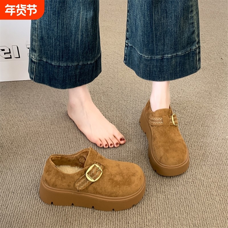 厚底增高加绒保暖全包勃肯鞋女鞋2025新款冬季休闲雪地靴乐福棉鞋,女鞋,勃肯鞋/软木鞋,淘宝优惠券,粉丝福利购,淘宝优惠卷