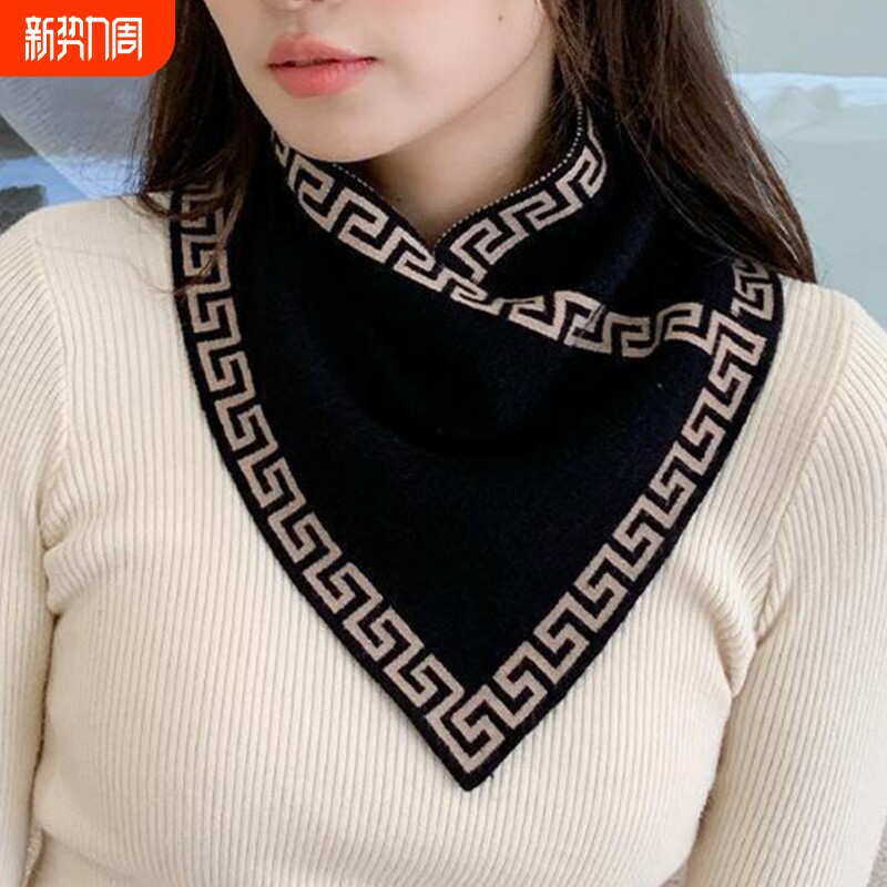 T围脖C1vo0-秋冬三角围巾男女护颈围脖保暖脖套冬季防风丝巾