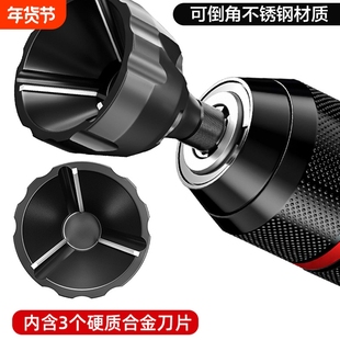 新款外圆倒角器去毛刺神器螺丝倒角圆角修边刀螺栓丝杆螺纹修边钻