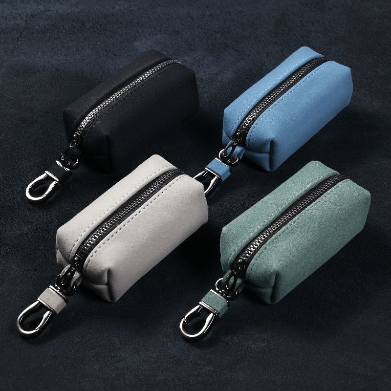 时尚休闲钥匙包通用型车钥匙银行卡零钱硬币包双拉链大容量挂式包