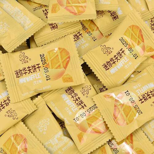 迷你华夫芝士味生椰拿铁味小圆饼