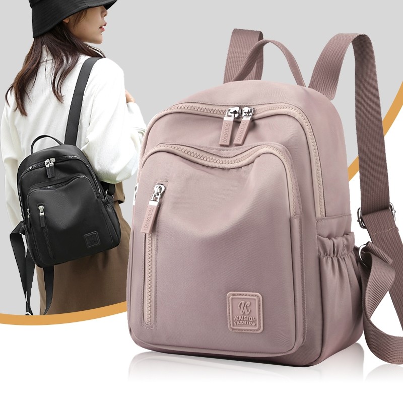 轻便双肩包女旅行防水帆布新款牛津布时尚小背包书包尼龙大容量