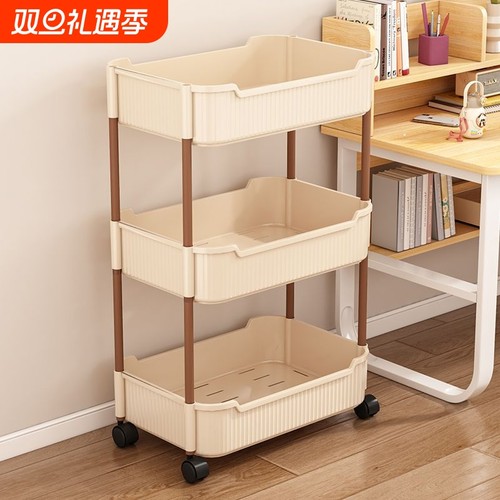小推车置物架卧室收纳多层浴室客厅移动落地零食