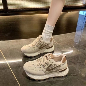 厚底增高老爹鞋女网红超火阿甘鞋2024秋季新款透气百搭休闲运动鞋