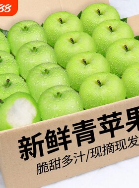 山西运城青苹果水果新鲜脆甜酸苹果应季当季孕妇水果现摘