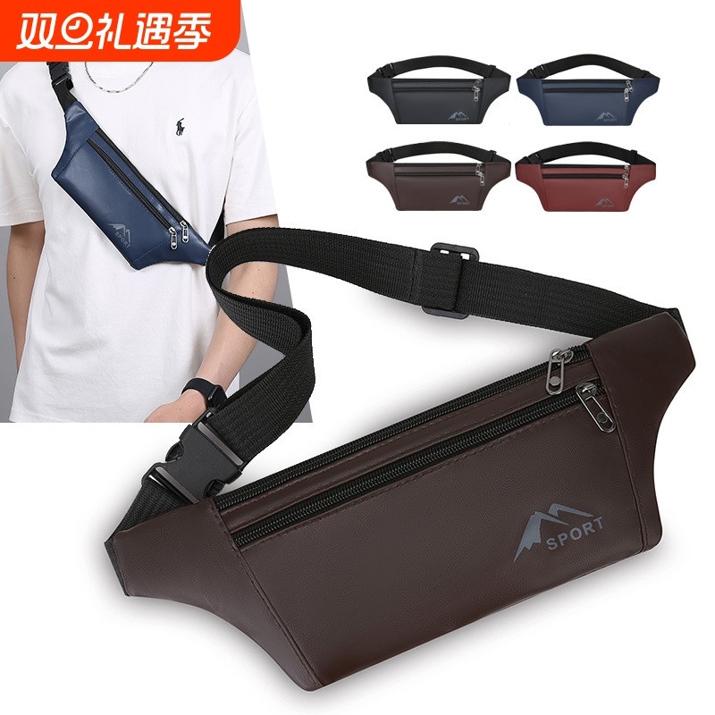 外贸运动休闲腰包跑步骑行健身手机包多功能便携轻薄单肩斜挎包潮