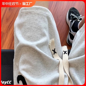 美式短裤男款2024夏季新款字母绣标设计感宽松直筒阔腿百搭五分裤