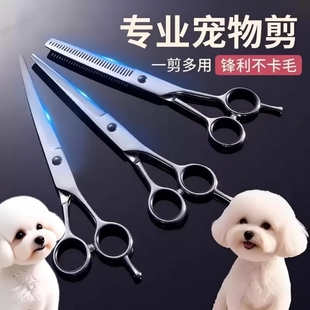 宠物狗狗剪毛专用剪刀美容套装弯牙剪刀猫咪修毛比熊泰迪理发神器