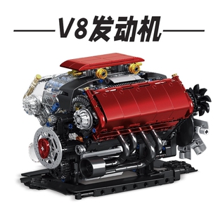 兼容乐高十岁男孩子高端生日礼物V8发动机积木模型8至12岁10玩具9