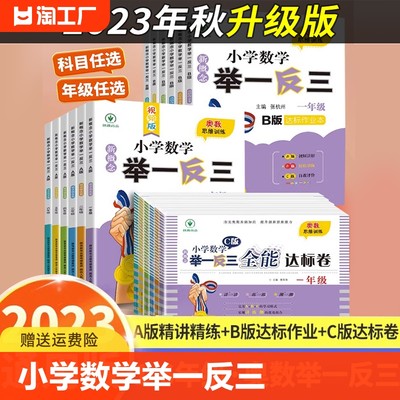 2023新版新概念小学数学举一反三精讲精练A达标作业本B全能达标卷C数学同步讲解练习测试小学生奥数思维训练教程题练习册Y