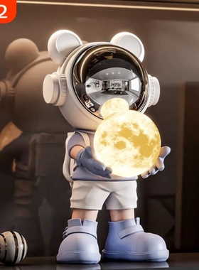 太空人宇航员小摆件客厅房间酒柜家居装饰品桌面小夜灯礼物送礼