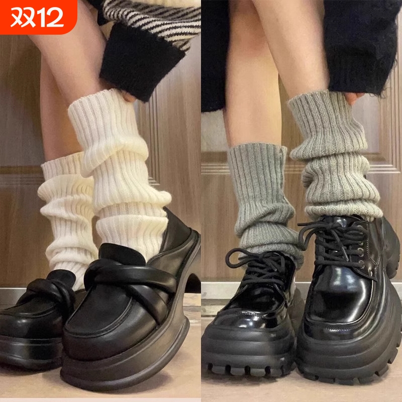 辣妹针织加厚保暖高筒堆堆袜套