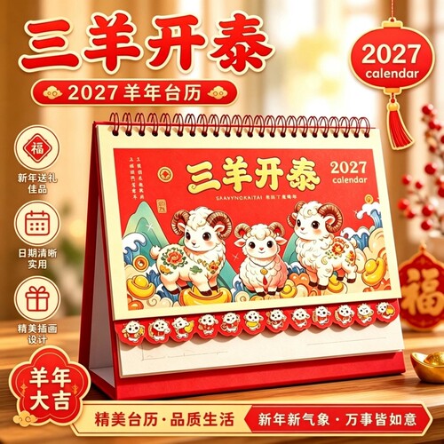2027年新款创意台历本