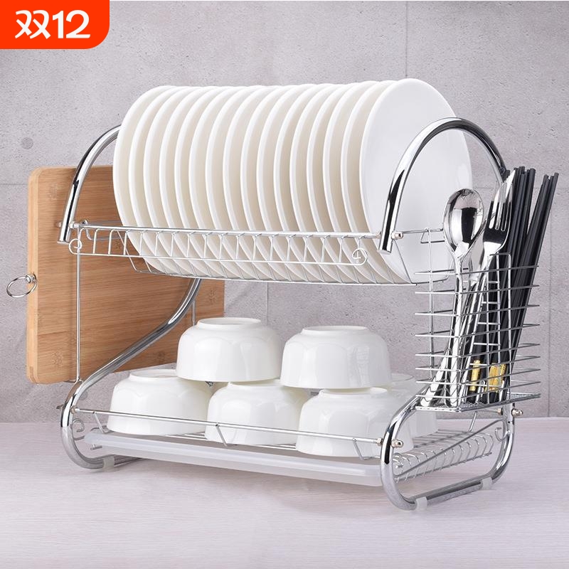 碗盘收纳架厨房置物架窄小型家用碗碟沥水架多功能碗筷收纳盒碗柜