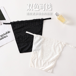 美泊姿大码胖MM抹胸内衣夏V领防走光内搭胸口防走光设计遮胸裹胸