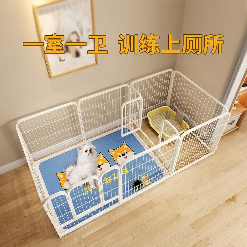 狗狗笼子狗围栏家用室内中大型犬狗笼子宠物栅栏自由组合带隔离门