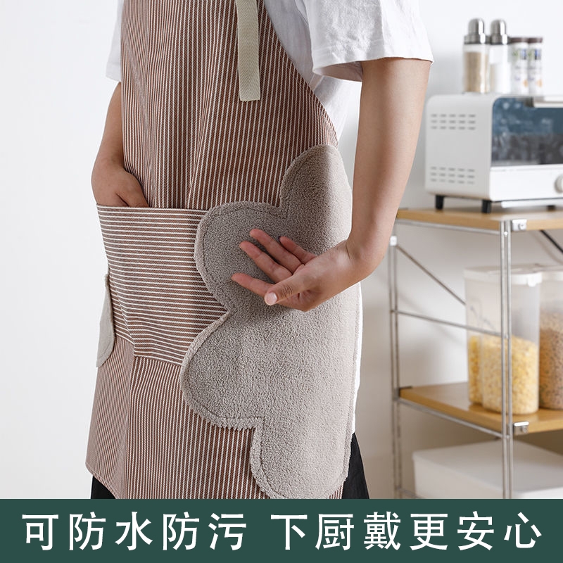 可软皮围裙家用厨房专用防水防油女罩衣时尚成人可爱围兜新款擦手