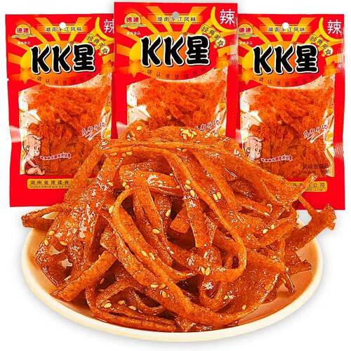 KK星虾鱼蛋笑辣辣佳龙毛辣条零食小吃面筋麻辣食品儿时经典怀旧
