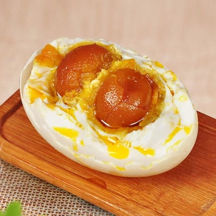 高邮双黄咸鸭蛋高油特产咸鸭蛋多油熟咸鸭蛋咸蛋流油80g超大个