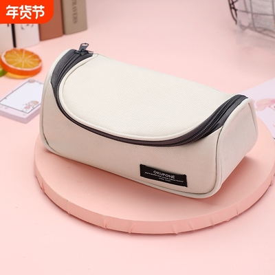 新款韩版简约纯色大容量多功能初