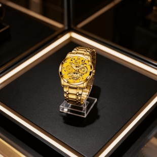 手表男款 全自动男表数字双日历防水腕表男机械风全自动防水高级感
