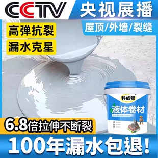 沥青防水房顶漏水屋顶聚氨酯胶专用补漏裂缝防水涂料材料外墙修补