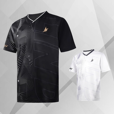 2025新款yy羽毛球服男女短袖运动套装儿童比赛训练服速干印制乒乓