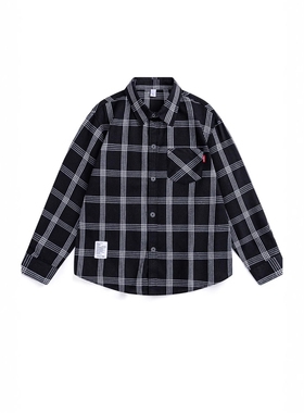 春秋男士衬衫格子长袖衬衣经典磨毛格纹休闲棉质男装休闲外贸衬衫